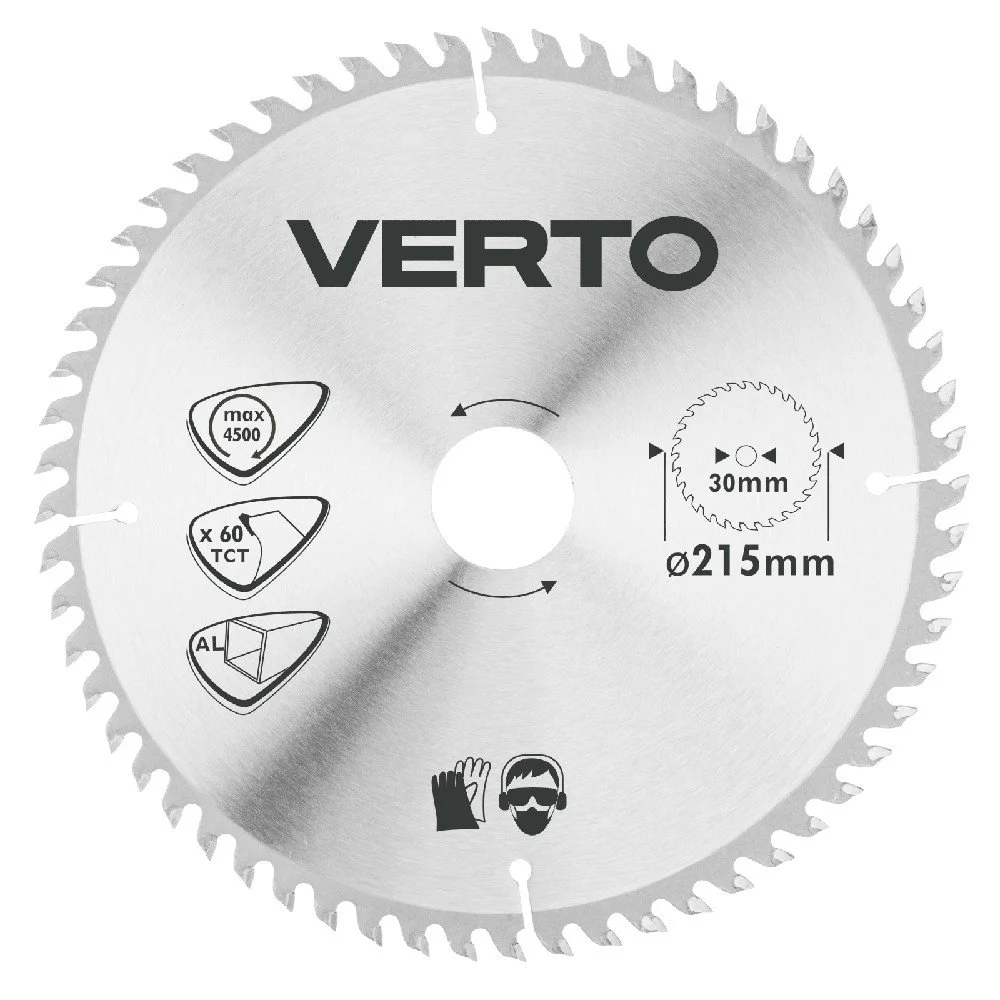 VERTO Cirkelsågklinga, 215 X 30mm, 60 Tänder