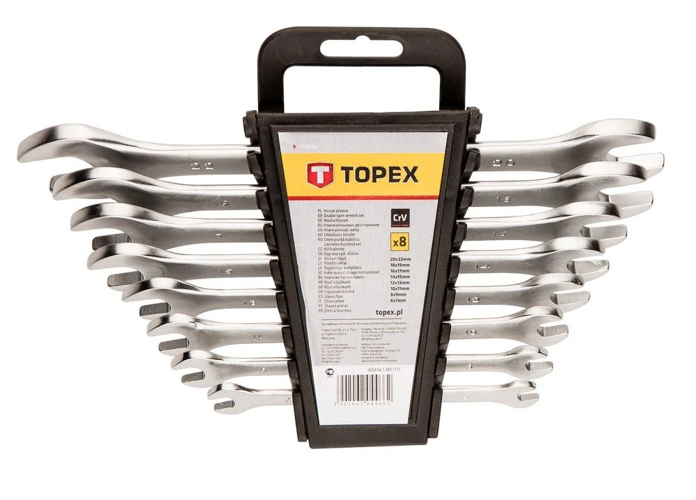 TOPEX Blocknyckelset 6 - 22 Mm, 8 Delar