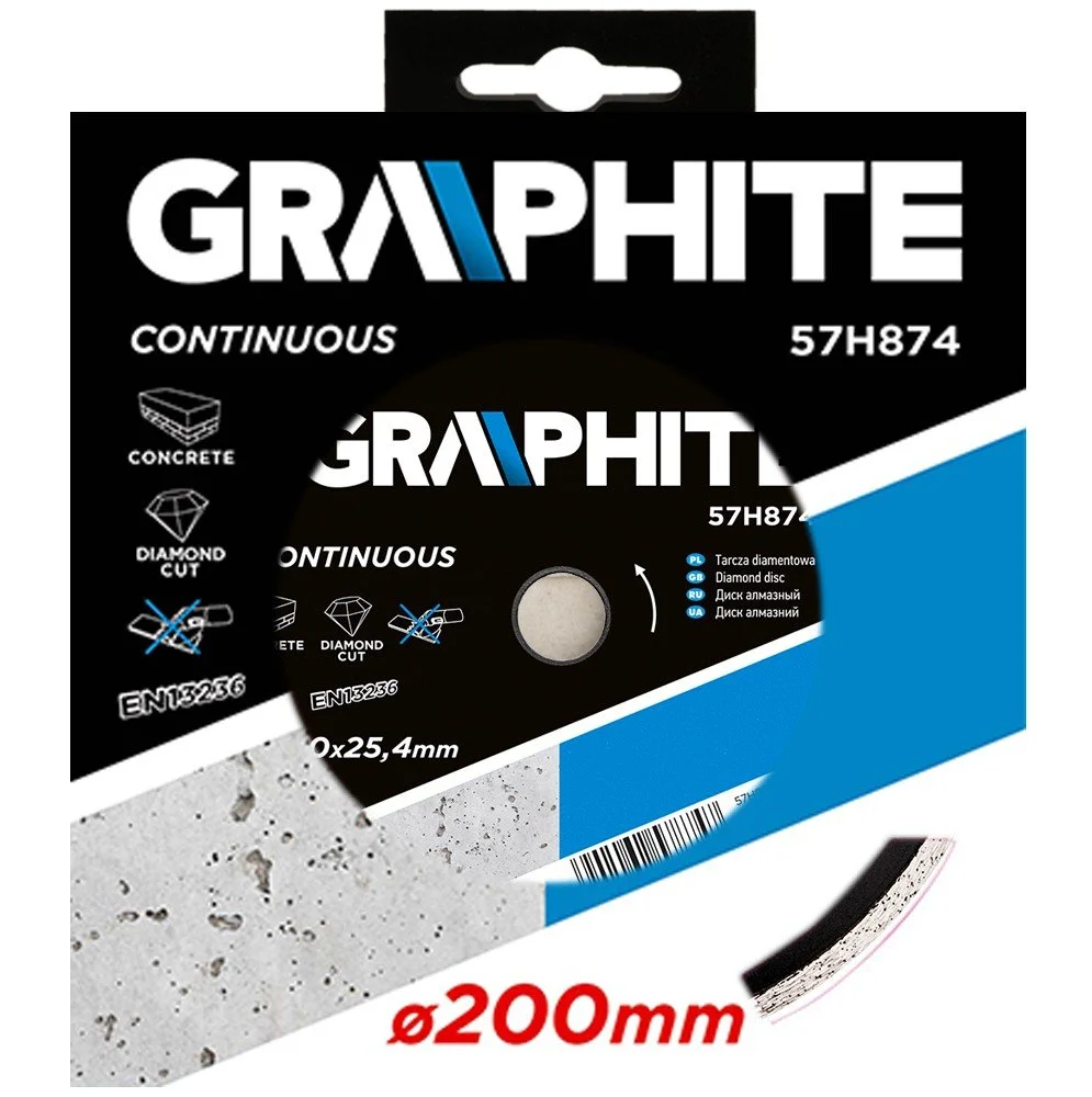 Graphite Diamantkapskiva, 200 X 25,4 Mm, Kontinuerlig - Bild 2