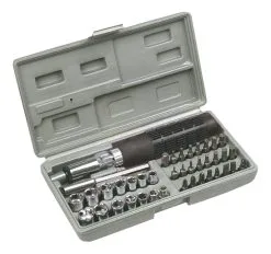 TOP TOOLS Handtag + Bits, 41 Delar