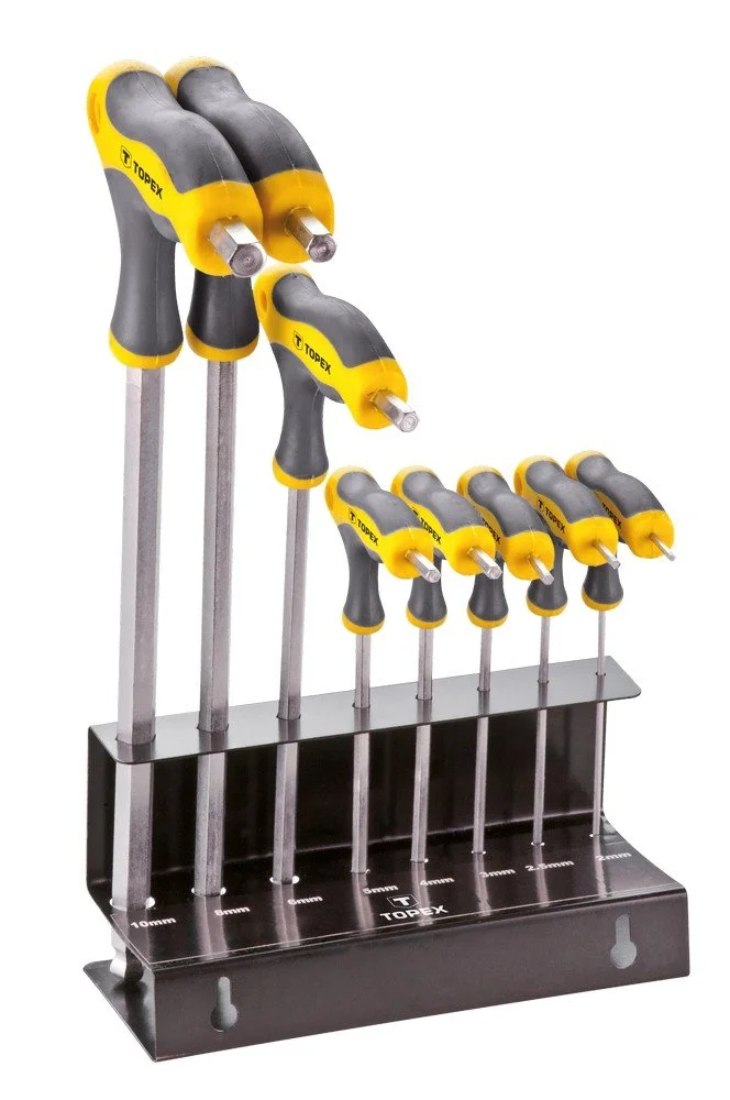 TOPEX Insexnyckelset Med T-handtag 2 - 10 Mm, 8 Delar