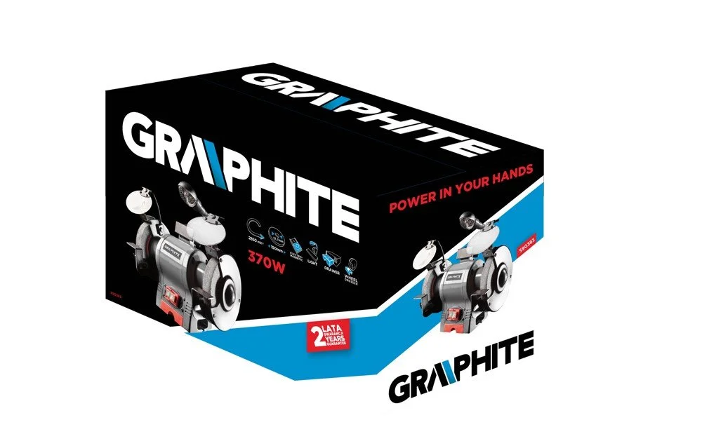 Graphite Bänkslipmaskin, 370W, 230V - Bild 2
