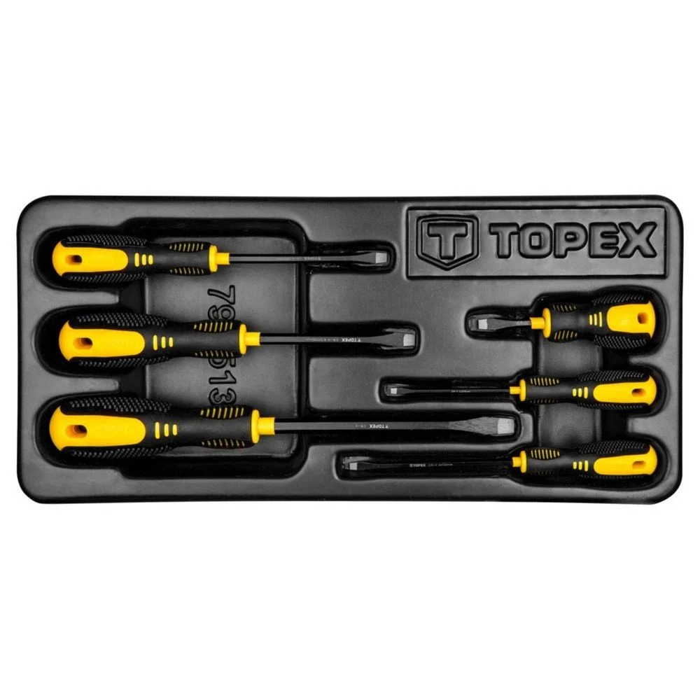 TOPEX Spårskruvmejselsats, 6 Delar