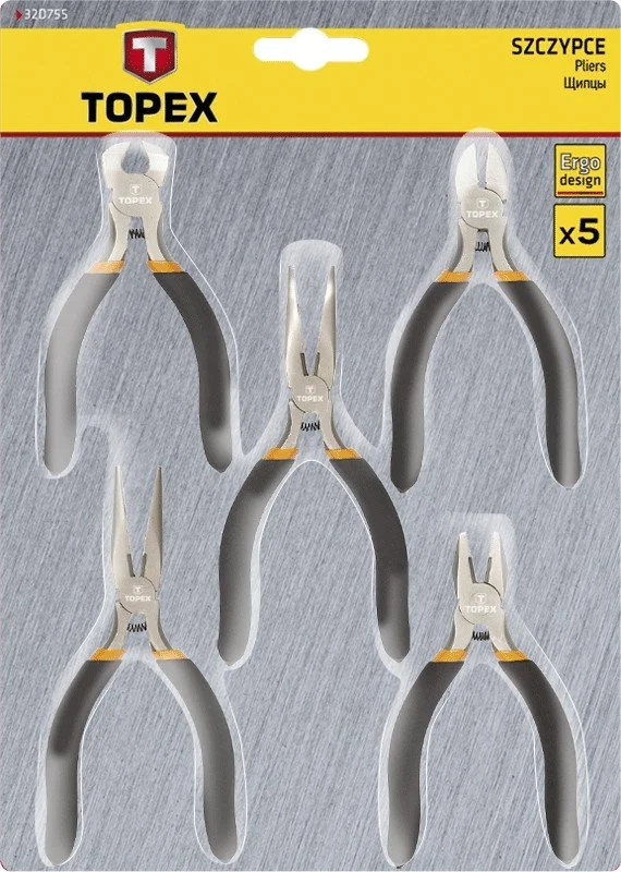 TOPEX Tångsats Precision, 125 Mm - 5 Delar - Bild 2