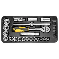 TOPEX Hylssats 1/2", 21 Delar